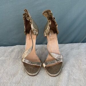 Christian Louboutin Gold Heels